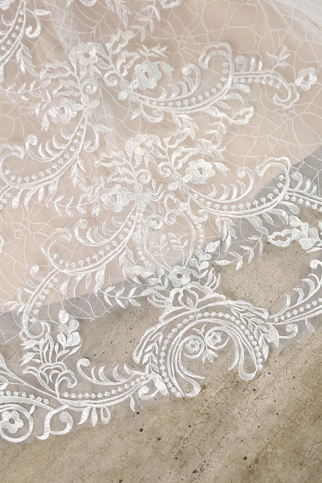Flare Fit Mermaid Bridal Dress With Whole Piece Lace Underlay MMF2421