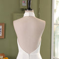 Halter Neck Crepe Mermaid Bridal Dress MMF1986