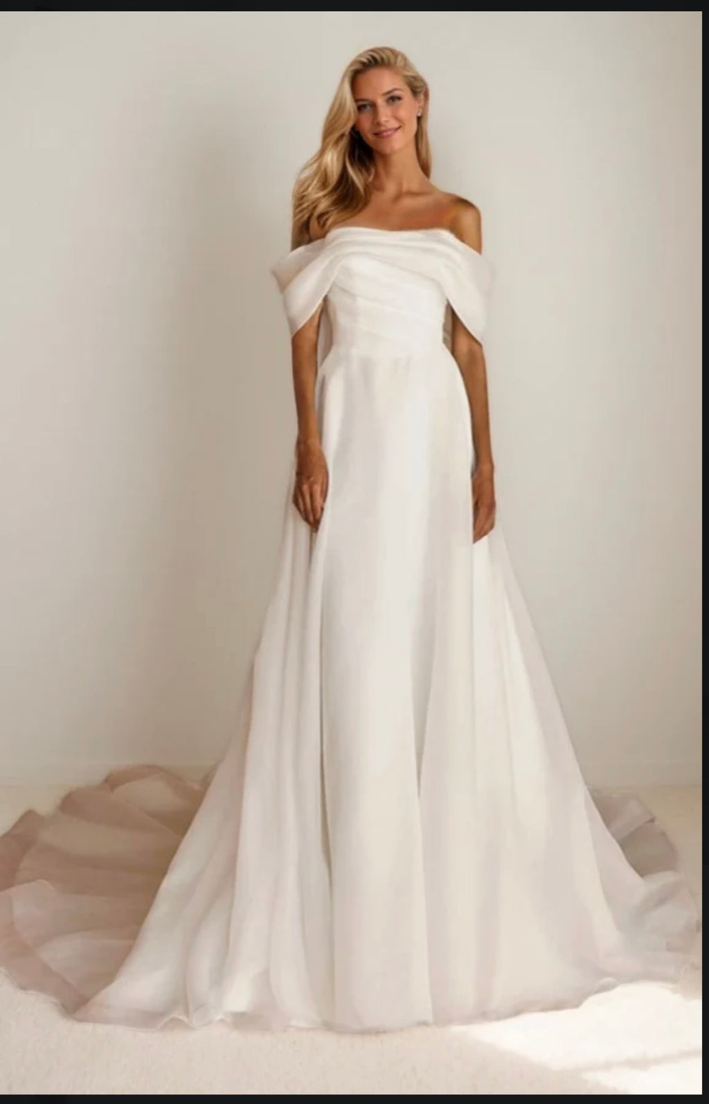A-Line Court Train Organza Wedding Dress CMM2010