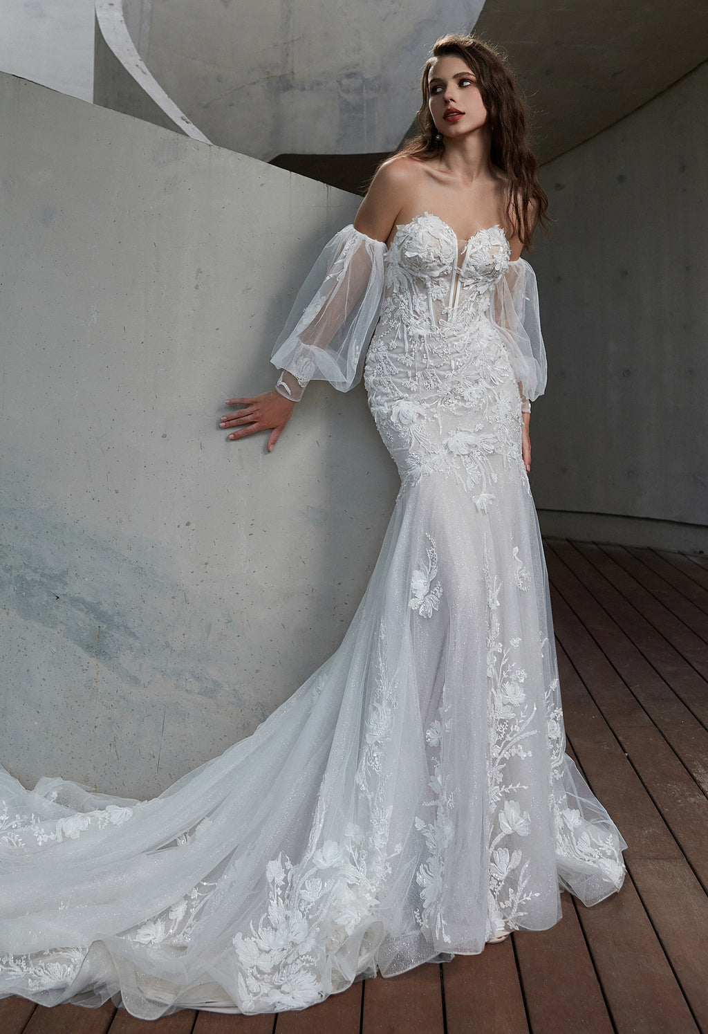 Sexy Sweetheart 3D Floral Mermaid Wedding Gown CM2028