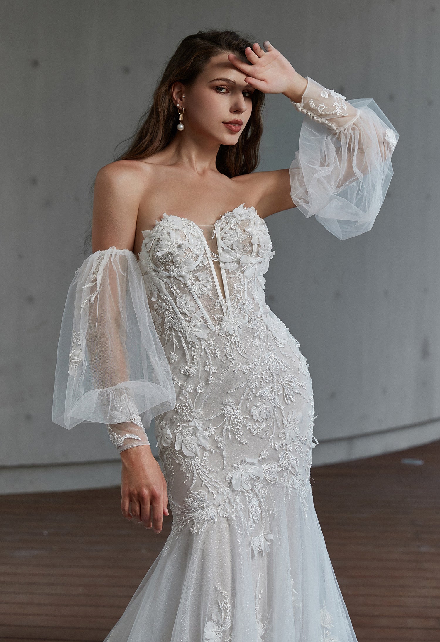 Sexy Sweetheart 3D Floral Mermaid Wedding Gown CM2028