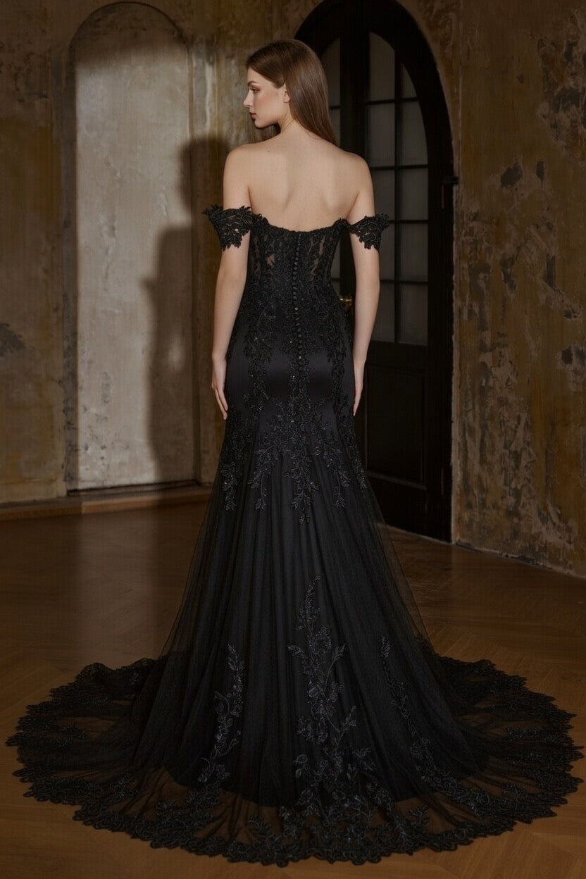 Romantic illusion corset wedding dress With Dramatic Lace Train  CM2002